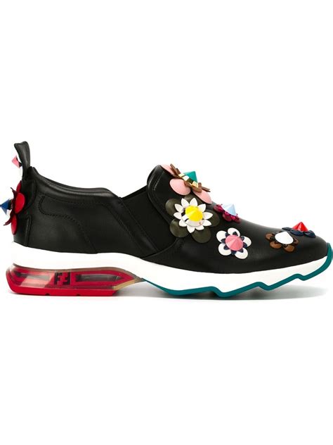 fendi ff sneaker|fendi flower applique sneakers.